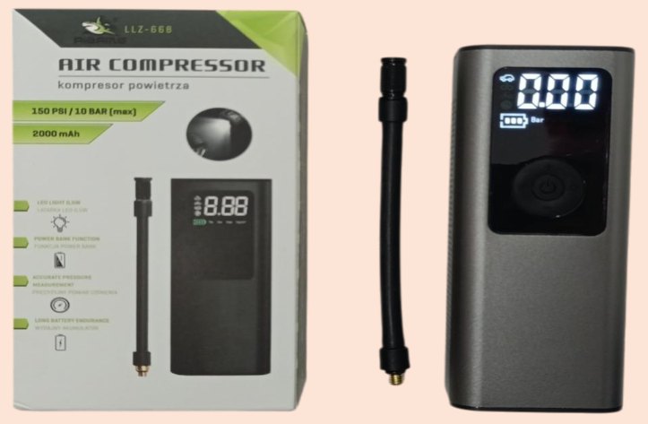 Compresor de Aire Metal Inflador Portatil Recargable
