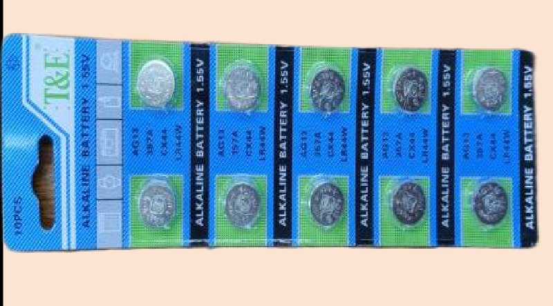 Pila Alcalina Boton T&e Ag13 1.55v Blister X10pcs