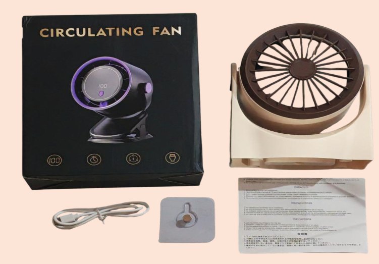 2048 Ventilador de Escritorio Circulante Portatil Recargable USB