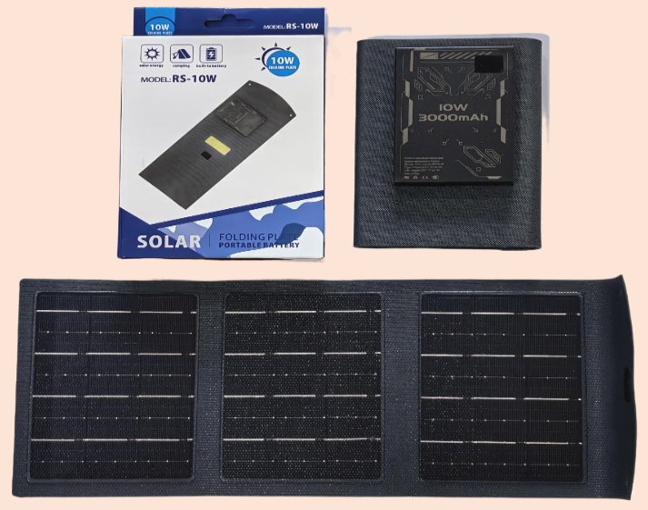 Cargador Solar Portatil Power Bank RS-10W 3000mah