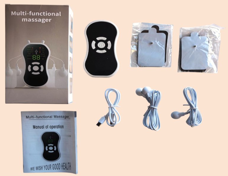 Masajeador Electroestumulador Multifuncional Recargable