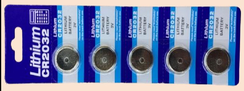 Pila Boton Lithium Cr2032 3v Blister X5pcs