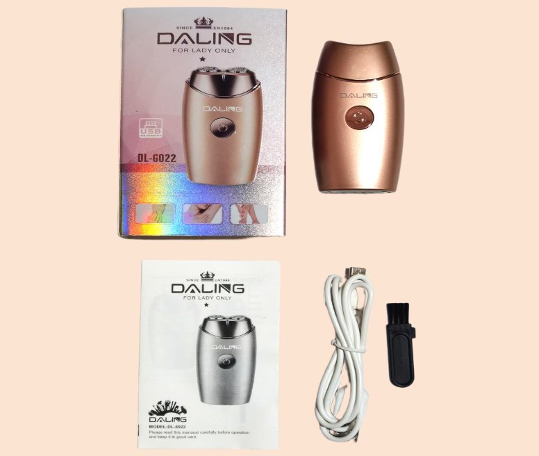 Depiladora Electrica Daling DL-6022 Damas Corporal USB Recargable