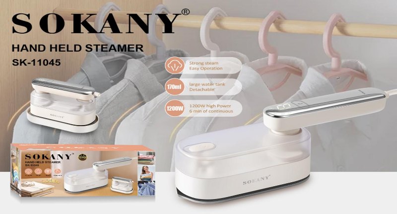 Plancha a Vapor Portatil Sokany SK-11045 170ml 1200w