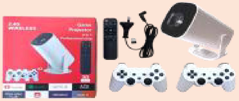 Proyector y Consola de Juegos 713 2 en 1 3d Games 4k Ultra HD 2.4g con 2 Joystick Inalambrico
