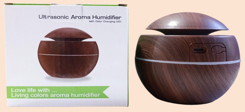 Humidificador Redondo Luz LED 006 Recargable