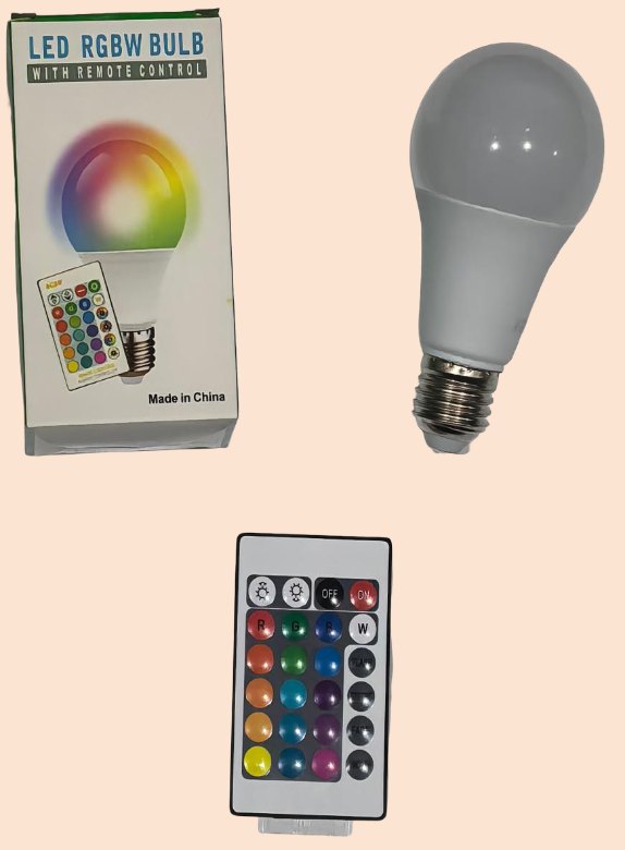 Lampara Bombilla LED Rgb con Control Remoto 7w