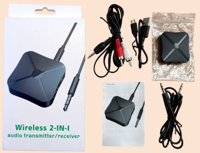 Transmisor Receptor Bluetooth 5.4 2 en 1